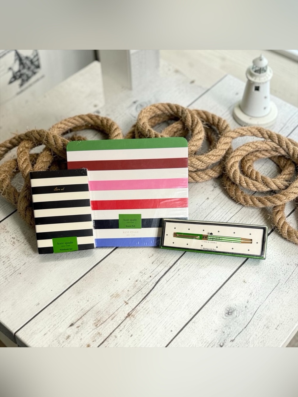 ♠️KATE SPADE♠️3-PC Multi-Color Stripe Desk Set/NWT